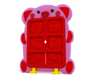 [SPO-1086D] ชั้นวางแก้วหมูน้อย 48 ช่อง+ฝาปิด ABCD 20x80x100 ซม.